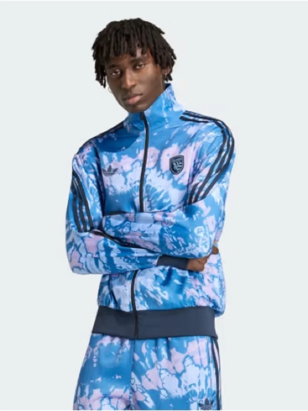 New Adidas San Jose Earthquakes Firebird Track Top Jacket Mens Size Large JY7911